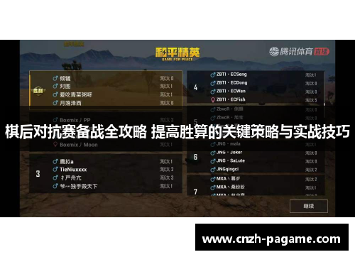 棋后对抗赛备战全攻略 提高胜算的关键策略与实战技巧
